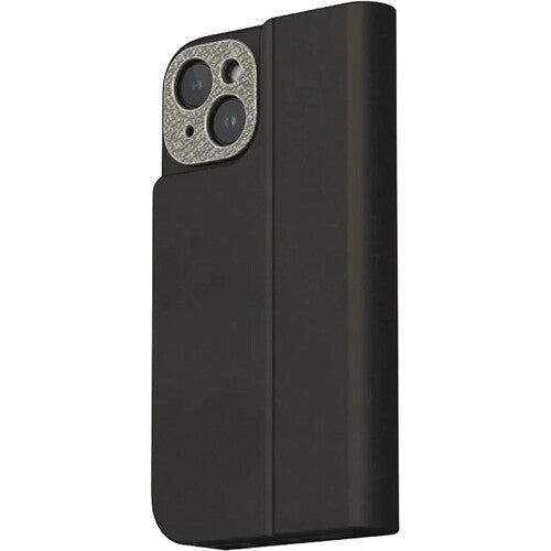 Moshi Overture Funda MagSafe para iPhone 15 Negra con 3 ranuras para tarjetas y soporte plegable
