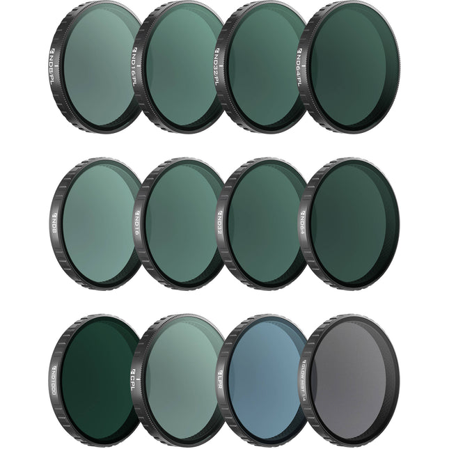 Kit de filtros Freewell Mega para Osmo Action 6 12 piezas ND8 ND16 ND32 ND64 CPL Glow Mist