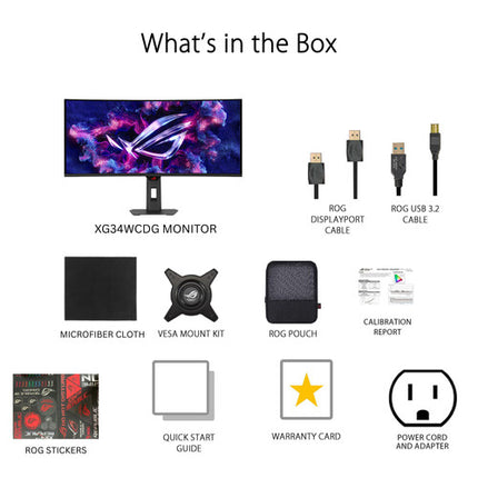 ASUS Republic of Gamers Strix OLED XG34WCDG Monitor Gaming Curvo 34" 1440p 175 Hz HDR