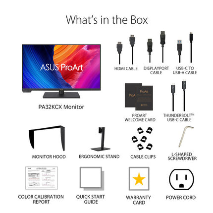 ASUS ProArt Display PA32KCX Monitor HDR 8K 32" Mini-LED 1200 nits Peak