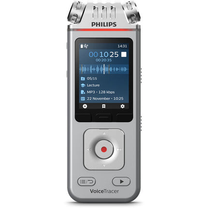 Philips VoiceTracer DVT4115 Grabadora de Audio 8GB Memoria 36 Horas Batería