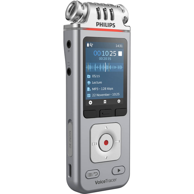 Philips VoiceTracer DVT4115 Grabadora de Audio 8GB Memoria 36 Horas Batería