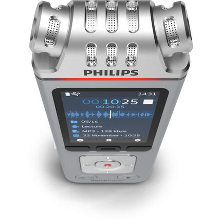Philips VoiceTracer DVT4115 Grabadora de Audio 8GB Memoria 36 Horas Batería
