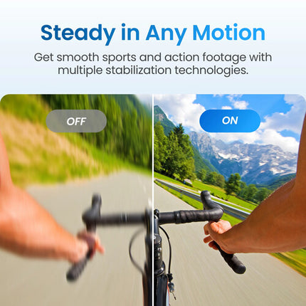 Xtra Edge Action Camera con sensor CMOS 1/1.3" UHD 4K120 155° FOV pantalla frontal y trasera