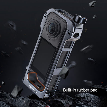 PGYTECH Jaula para Cámara Insta360 X4 Air Aluminio con Protector de Lente Silicona