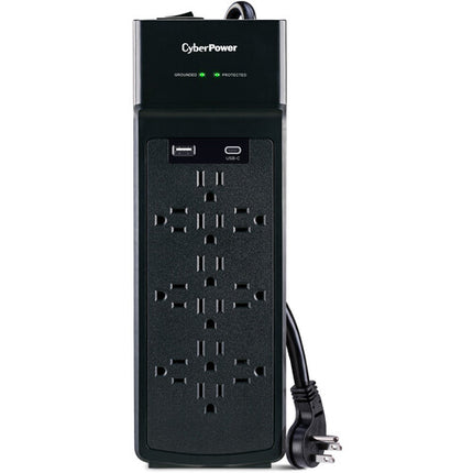 CyberPower CSP1206UC Protector de Sobretensión con 12 Tomas y Puertos USB-A y USB-C