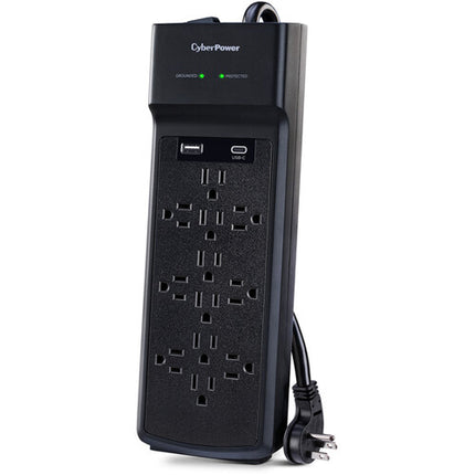 CyberPower CSP1206UC Protector de Sobretensión con 12 Tomas y Puertos USB-A y USB-C