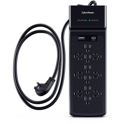 CyberPower CSP1206UC Protector de Sobretensión con 12 Tomas y Puertos USB-A y USB-C