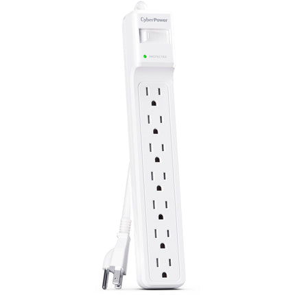 CyberPower CSB706W Protector de Sobretensión 7 Tomas Interruptor y Cable 1.8m Blanco