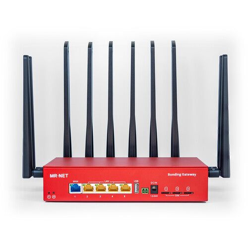 MR-NET 006 Plus Puerta de Enlace Bonding Celular con 3 SIM y PoE 1 Año de Servicio