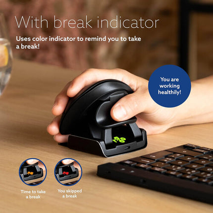 R-Go Tools Twister Ambidextrous Mouse inalámbrico 2400 dpi con cable USB-C