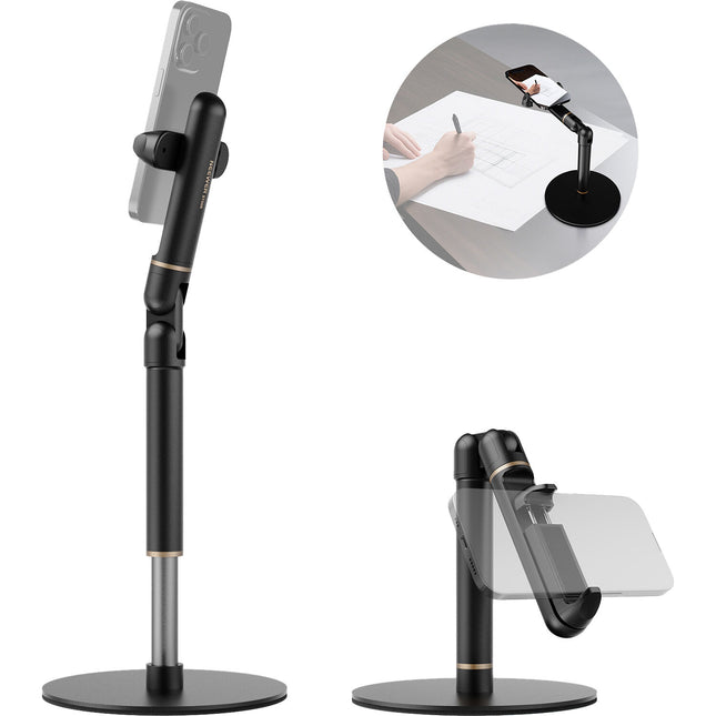 Neewer BASICS ST006 Soporte Ajustable para Teléfono con Base de Metal y Altura Ajustable hasta 17.3"