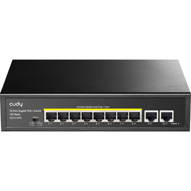 Cudy GS1010PE Switch de Red No Gestionado 8 Puertos Gigabit PoE+ 120W