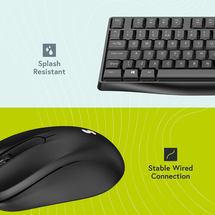 Styletech styletech MK100 Combo Teclado y Ratón USB 1200 dpi Ergonomía