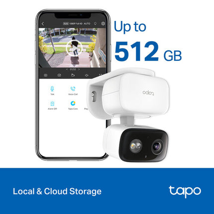 TP-Link Tapo C246D Cámara de Seguridad Exterior Dual Lente 2K Visión Nocturna 40ft 2-Pack