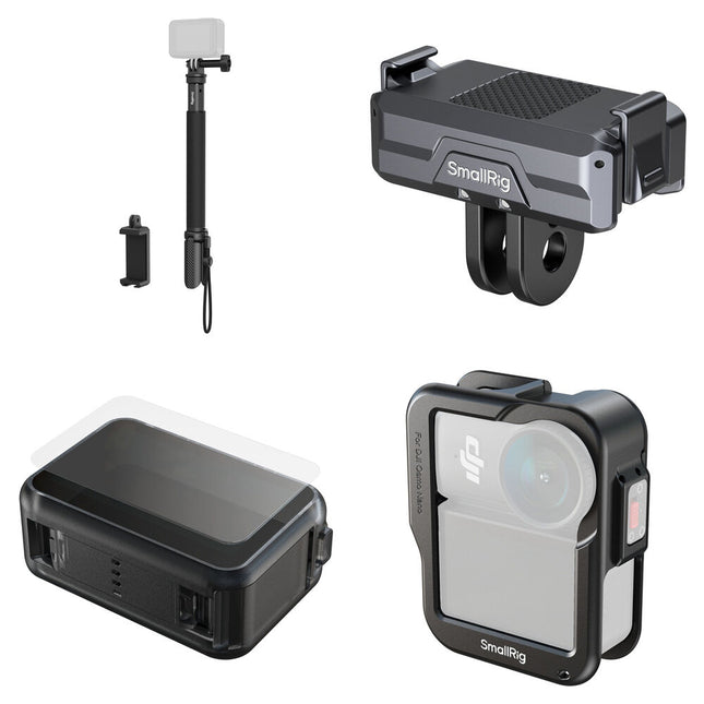 SmallRig Kit Completo Cámara para DJI Osmo Action 7.9-37" Telescópico 6 Secciones