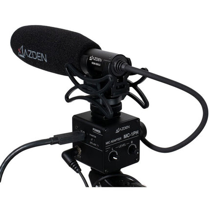 Azden SGM-250LX Micrófono Supercardioide Condensador Pistola 20 Hz-20 kHz Con Paraviento y Espaciador
