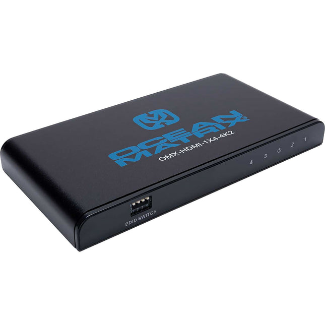 Ocean Matrix UHD 4K 1x4 Divisor HDMI 2.0 con soporte 4K60 y fuente 5V 2A