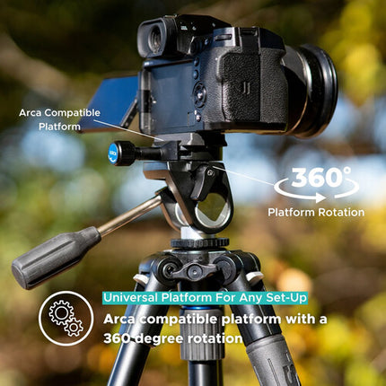 SLIK SH-707AC Cabezal Panorámico Multiacción Capacidad 4kg Rotación 360°