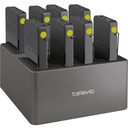 TELEVIC Unite CDD-8/4 Cargador de Escritorio para Cockpit Capacidad 8 Dispositivos 4 Transmisores Handheld