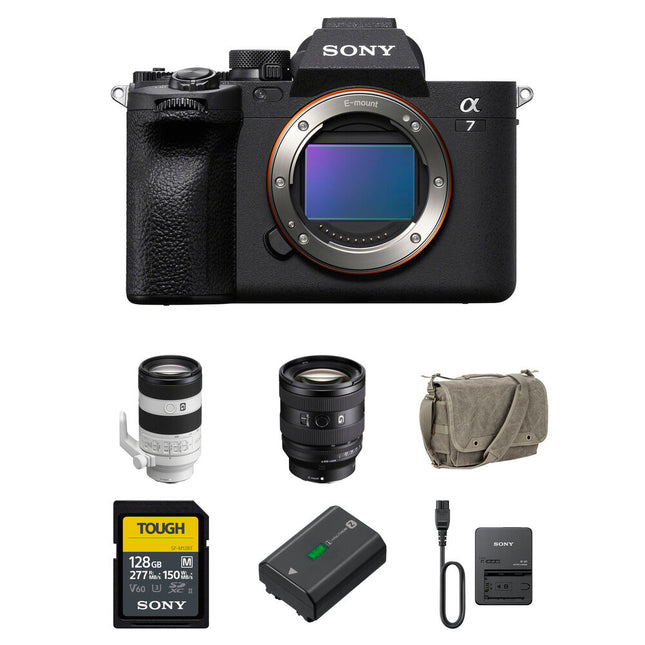Sony a7 IV Cámara Sin Espejo 33MP 4K Kit Esencial con Lentes 20-70 y 70-200mm