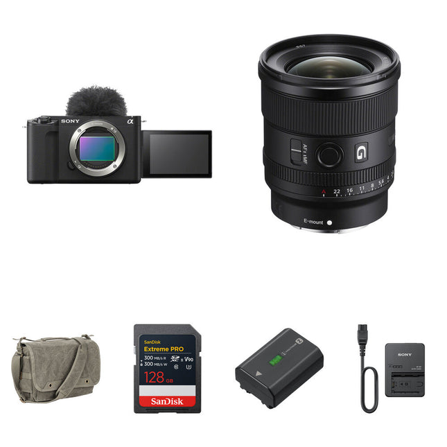 Sony ZV-E1 Cámara sin Espejo 12MP 4K 120p con Lente 20mm f/1.8 Kit Completo