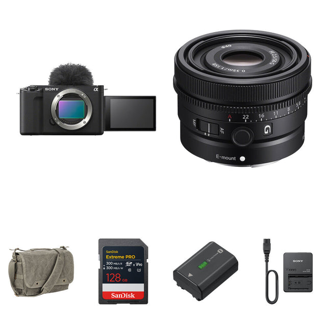 Sony ZV-E1 Cámara Sin Espejo 12MP 4K 120p con Lente 50mm f2.5 y Kit Essentials Plus
