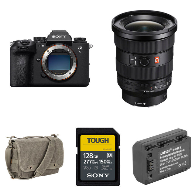Sony a9 III Cámara sin Espejo 24.6MP 4K 120p con Lente 16-35mm f/2.8 II y Bundle Básico