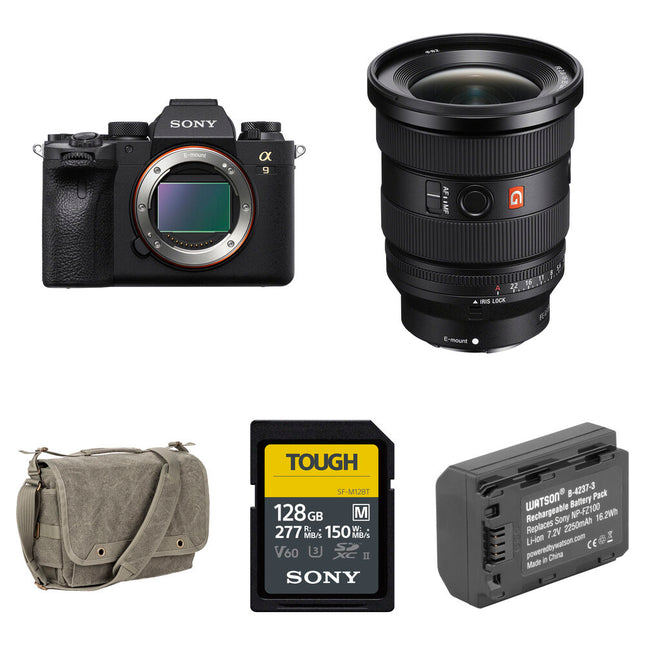 Sony a9 II Cámara sin Espejo 24.2MP 20 fps con Lente 16-35mm f2.8 y Accesorios Básicos