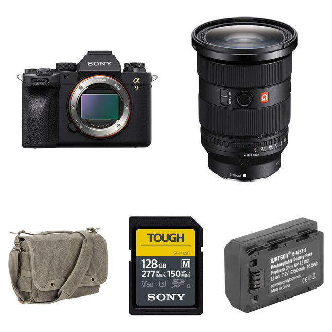 Sony a9 II Cámara sin Espejo con Lente 24-70mm f2.8 24.2MP y Kit Básico