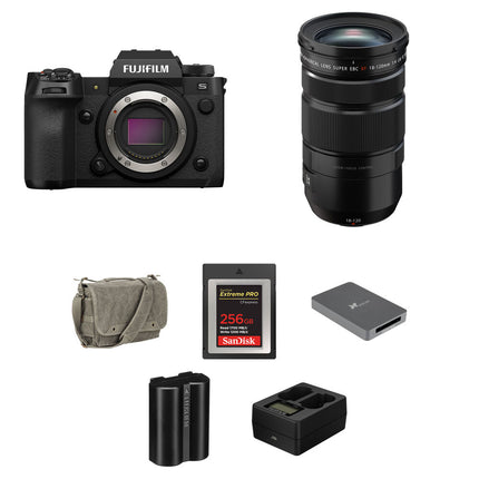 FUJIFILM X-H2S Cámara sin Espejo 26.1MP 4K 120p con Lente 18-120mm f4 y Kit Essentials+
