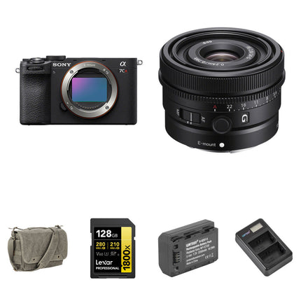 Sony a7CR Cámara sin Espejo 61MP 24mm f/2.8 Con Kit Básico Negro