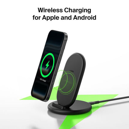 Belkin BoostCharge Soporte de Carga Inalámbrica 15W con Cable USB-C y Fuente 20W