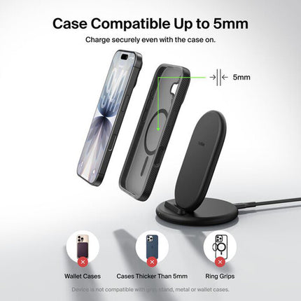 Belkin BoostCharge Soporte de Carga Inalámbrica 15W con Cable USB-C y Fuente 20W
