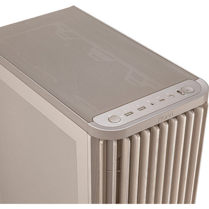 ASUS ProArt PA401 Wood Edition Caja Mid-Tower para ATX con Panel Mesh y Ventiladores Integrados