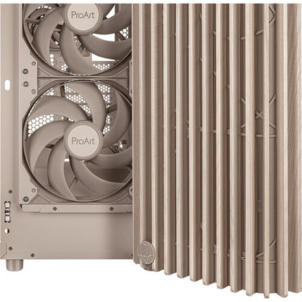 ASUS ProArt PA401 Wood Edition Caja Mid-Tower para ATX con Panel Mesh y Ventiladores Integrados