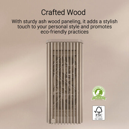 ASUS ProArt PA401 Wood Edition Caja Mid-Tower para ATX con Panel Mesh y Ventiladores Integrados