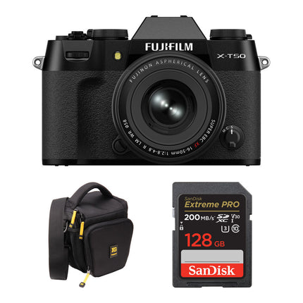 FUJIFILM X-T50 Cámara sin Espejo 40.2MP con Lente 16-50mm y Bolsa