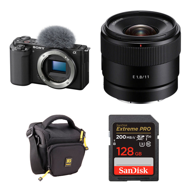 Sony ZV-E10 Cámara Sin Espejo con Sensor 24.2MP y Lente 11mm f1.8 Kit Básico