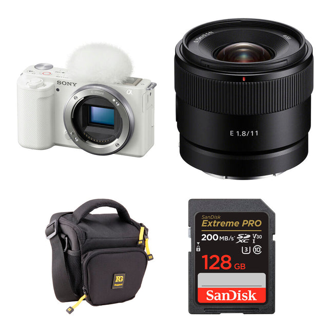 Sony ZV-E10 Cámara Sin Espejo con Lente 11mm f1.8 y Bolsa Premium