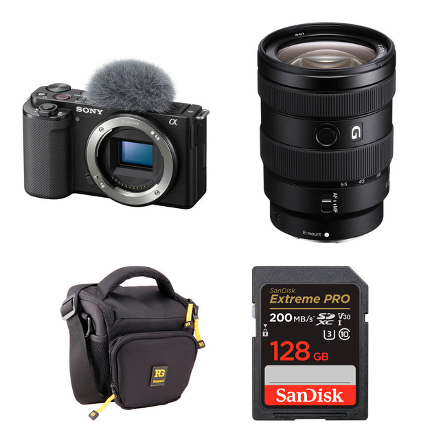 Sony ZV-E10 Cámara Sin Espejo 24.2MP UHD 4K 16-55mm f/2.8 G Negra