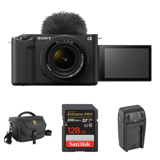 Sony ZV-E1 Cámara sin Espejo 12MP con Lente 28-60mm y Kit Básico Negro
