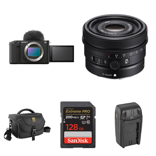 Sony ZV-E1 Cámara sin Espejo 12MP 4K 120p con Lente 50mm f/2.5 y Kit Básico