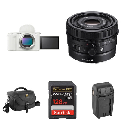 Sony ZV-E1 Cámara Sin Espejo 12MP 4K 120p con Lente 50mm f/2.5 y Kit Básico
