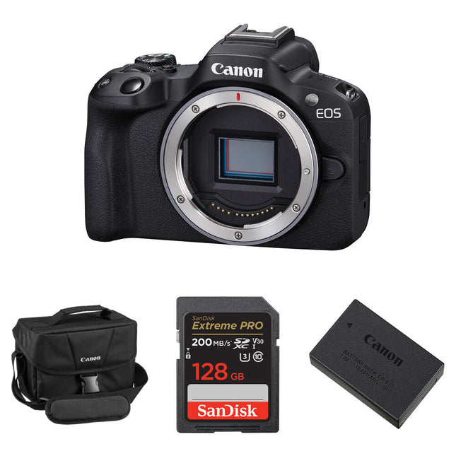 Canon EOS R50 Cámara sin Espejo 24.2MP 4K 30p Kit Esencial Negro
