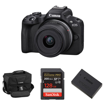 Canon EOS R50 Cámara Sin Espejo 24.2MP 4K + Kit Essentials 128GB