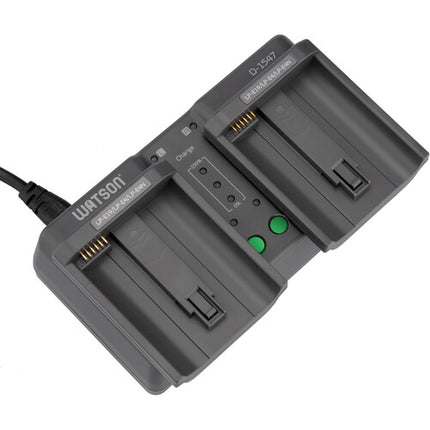 Cargador de Baterías Watson Duo para Canon LP-E19 LP-E4 LP-E4N con Indicadores LED y Protección contra Sobrecalentamiento