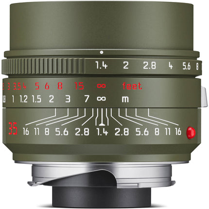Leica Summilux-M 35mm f/1.4 ASPH. Objetivo Full-Frame 11 Láminas con Estuche Safari Green