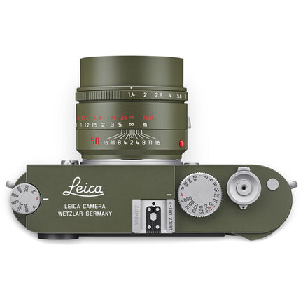 Leica Summilux-M 50mm f/1.4 ASPH Lente con Foco Manual y Parasol Retráctil Safari Green