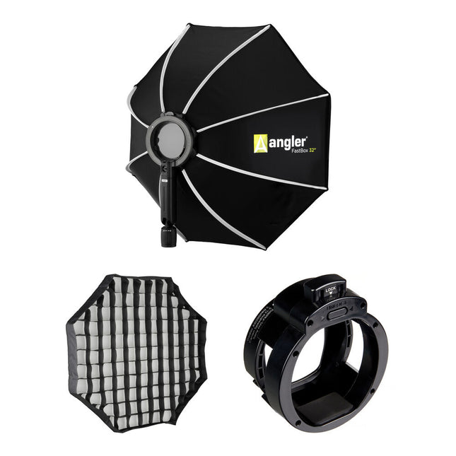 Angler FastBox 32" Softbox Octagonal con Adaptador 40° Grid 5/8" para Godox Sony Canon